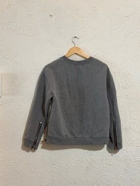 Obey Women’s Gray Side Zip Pullover Crewneck Sweatshirt Size Small
